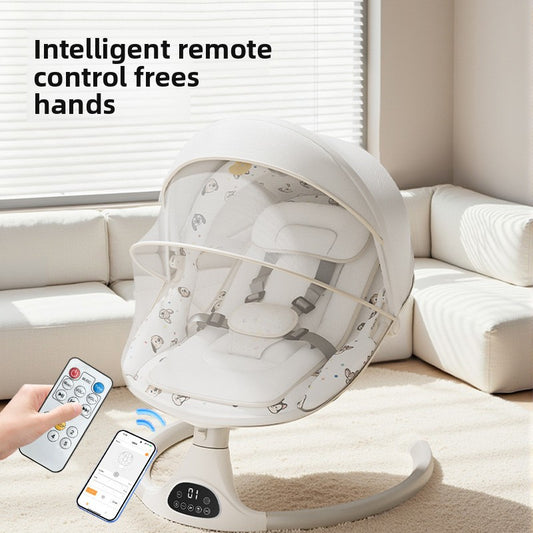 Fauteuil à bascule électrique pour bébé avec commande par application Bluetooth