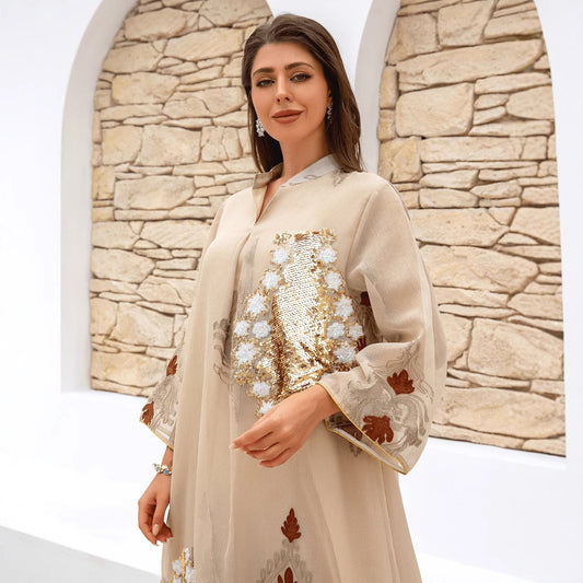 Abaya musulmane brodée