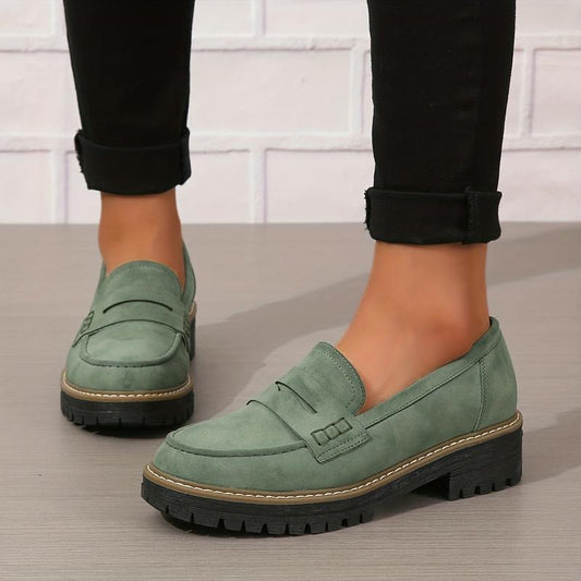 Mocassins rétro épais pour femmes