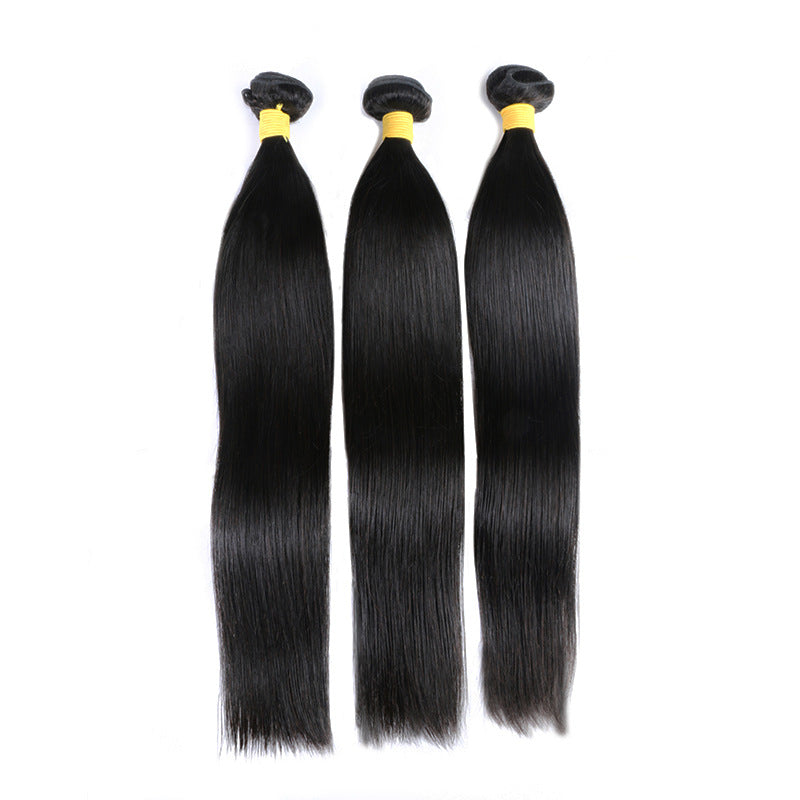 Perruque en cheveux humains lisses