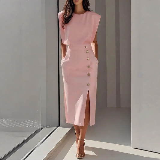 Robe d'été unie pour femmes
