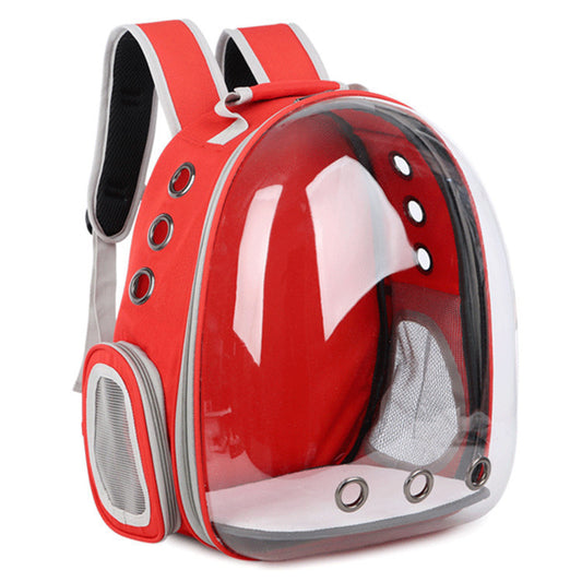 Sac à dos transparent pour animaux avec porte latérale