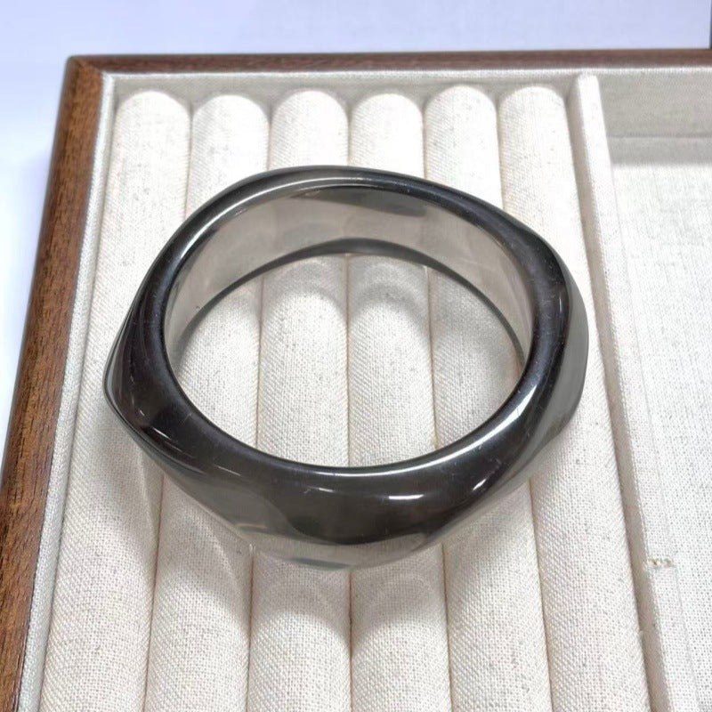 Bracelet géométrique irrégulier en résine pour femme