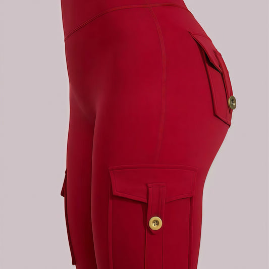Leggings de sport évasés avec poches Pantalon de yoga taille haute