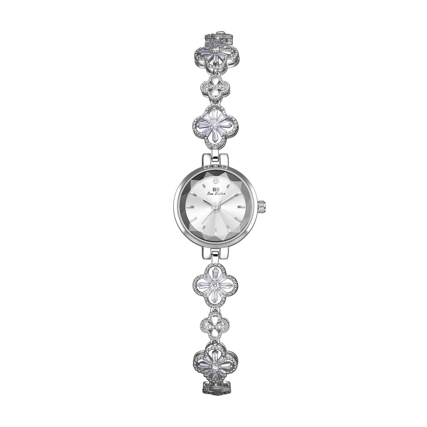 Montre pour femme BS Trèfle à quatre feuilles en zircon