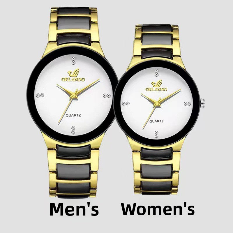 Montre Quartz Minimaliste à Cadran avec Bracelet en Acier