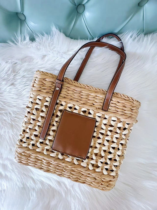 Sac bandoulière en paille tressée pour femme