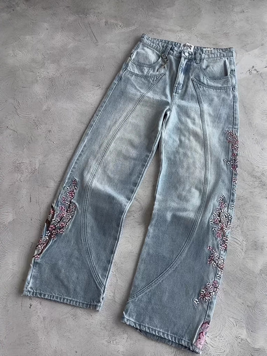 Pantalon droit style mop