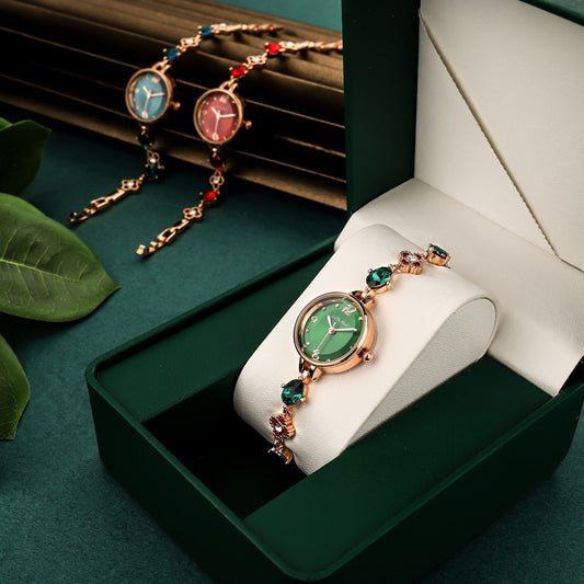 Montre bracelet en jade pour femme