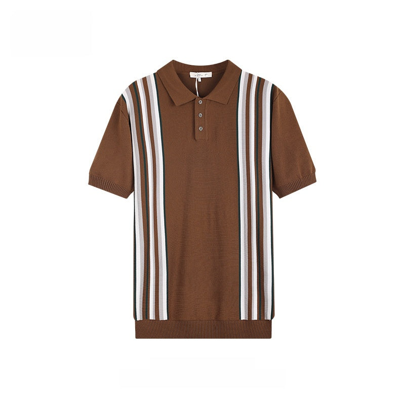 Polo rayé respirant pour homme