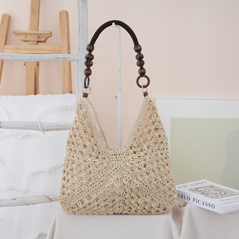 Sac bandoulière en paille tressée