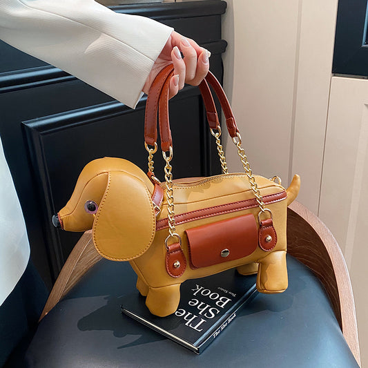 Sac bandoulière mignon en forme de chiot