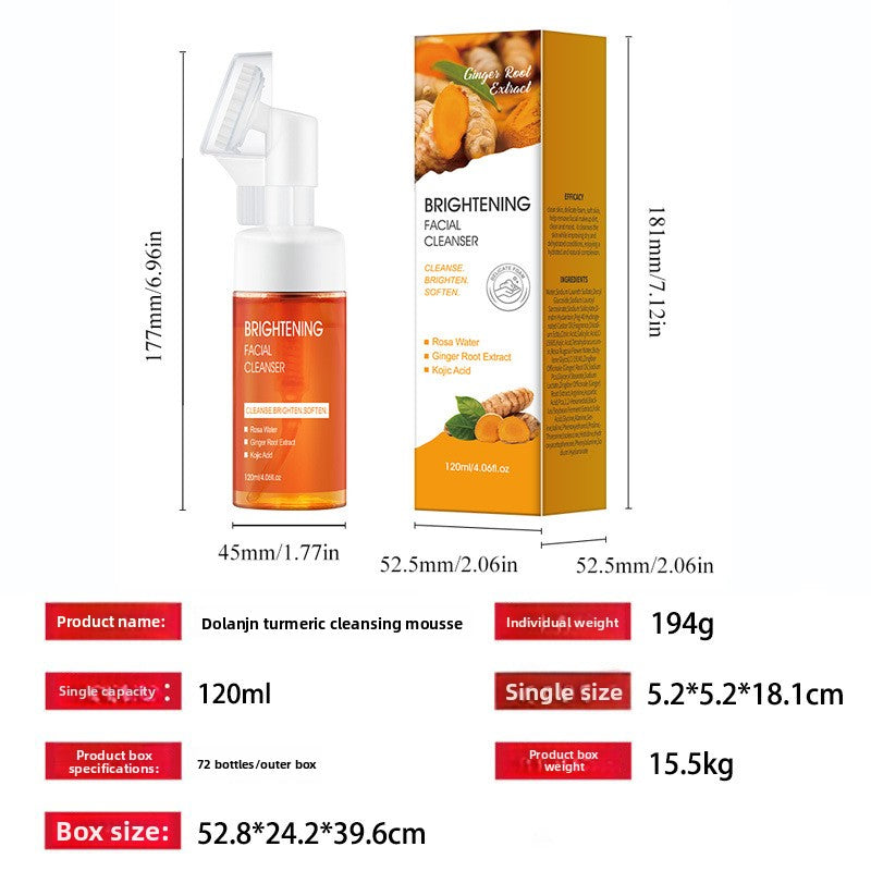 Disques de coton nettoyants à l'acide de curcuma