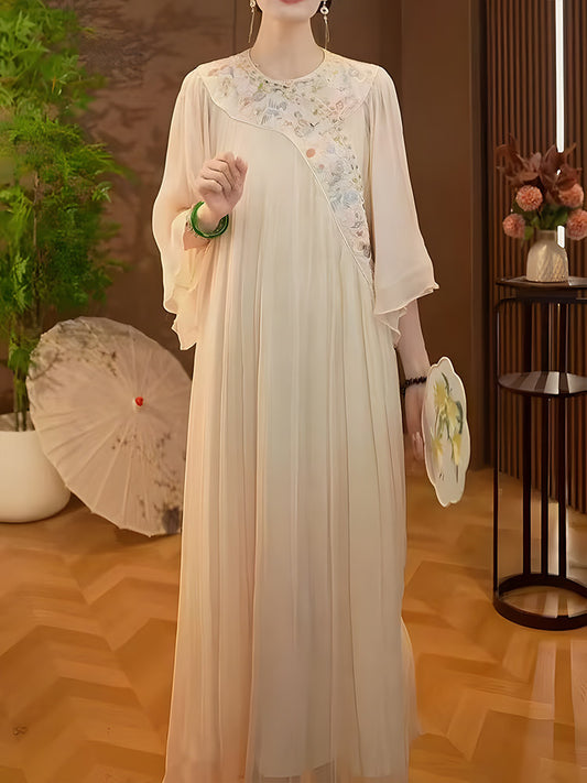 Robe en modal à imprimé floral pour femmes