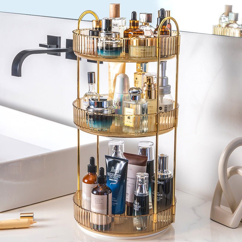 Boîte de rangement pour cosmétiques à disque rotatif