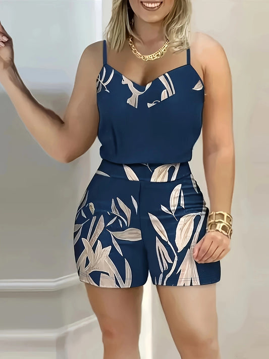 Shorts à bretelles imprimés