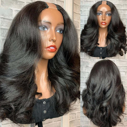 Perruque U en cheveux humains