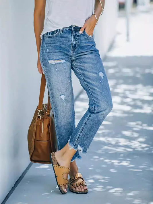 Jeans taille droite
