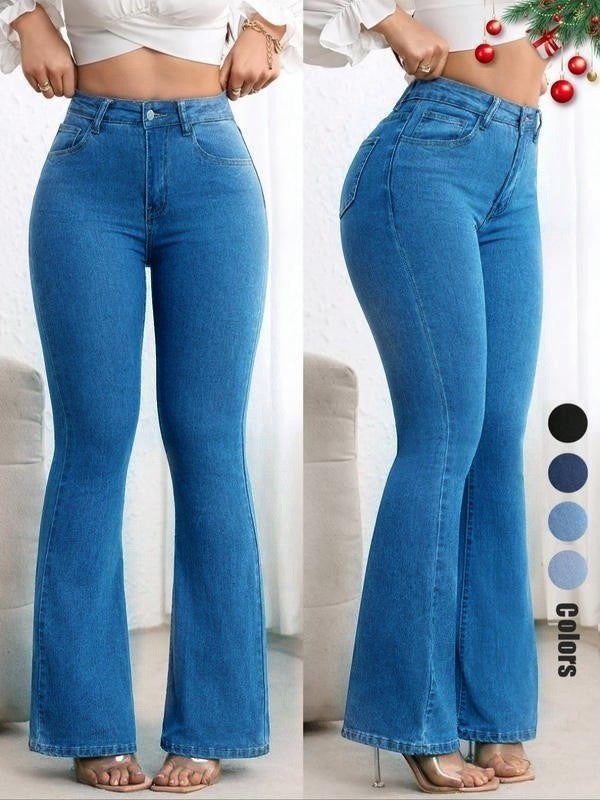Pantalon évasé taille haute pour femmes