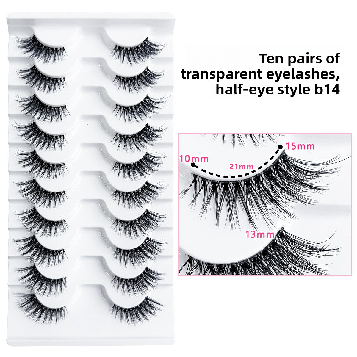 Faux cils 10 paires effet naturel