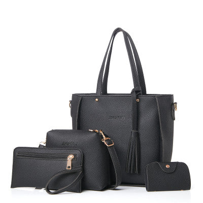Ensemble sac messager et sac bandoulière en cuir PU pour femme