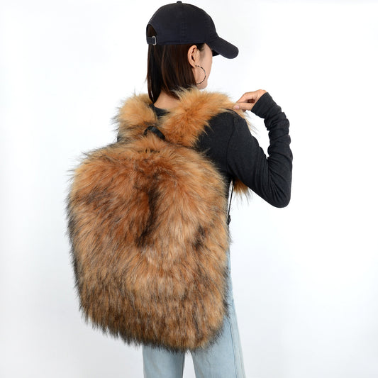 Sac à dos en peluche grande capacité