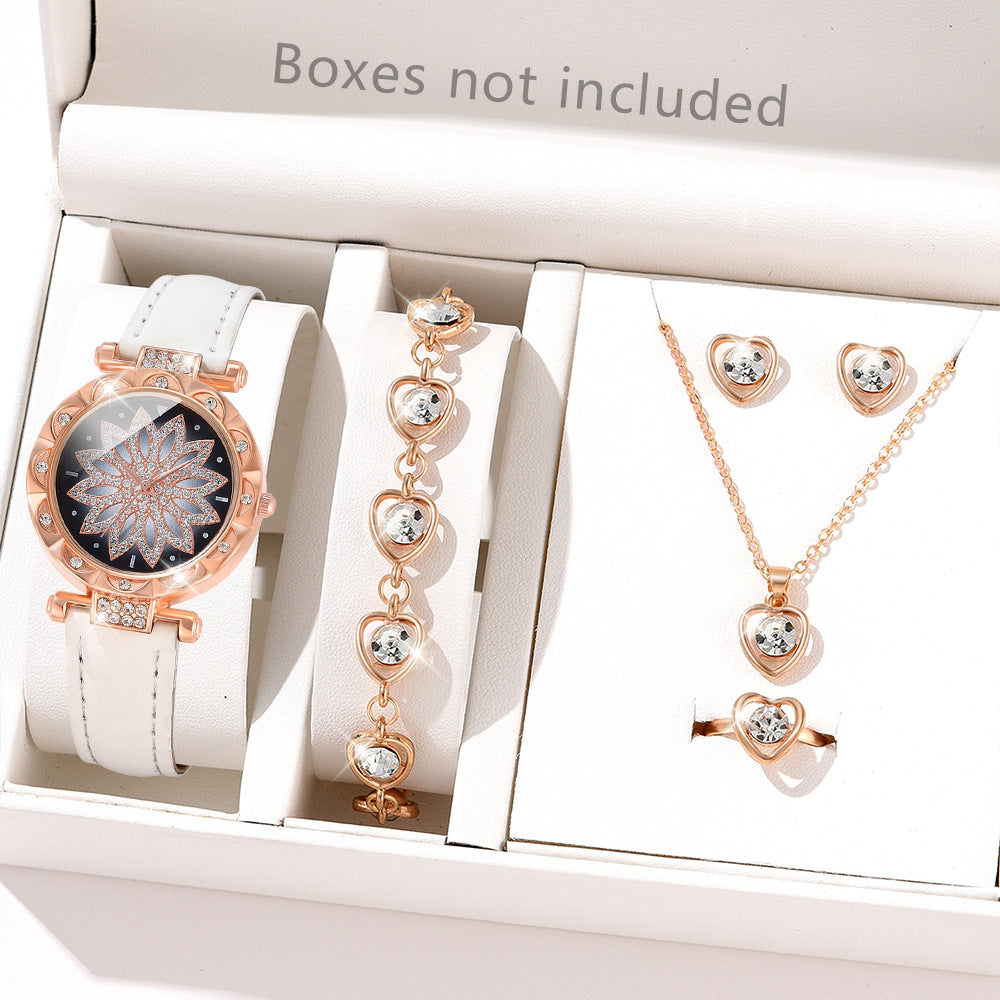 Montre pour femmes à la mode Ensemble Montre-bracelet décontractée à quartz