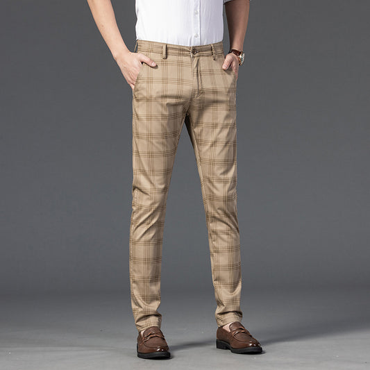 Pantalon décontracté en coton extensible pour hommes