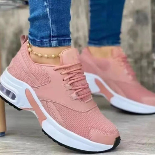 Chaussures :Baskets décontractées à plateforme pour femmes avec lacets