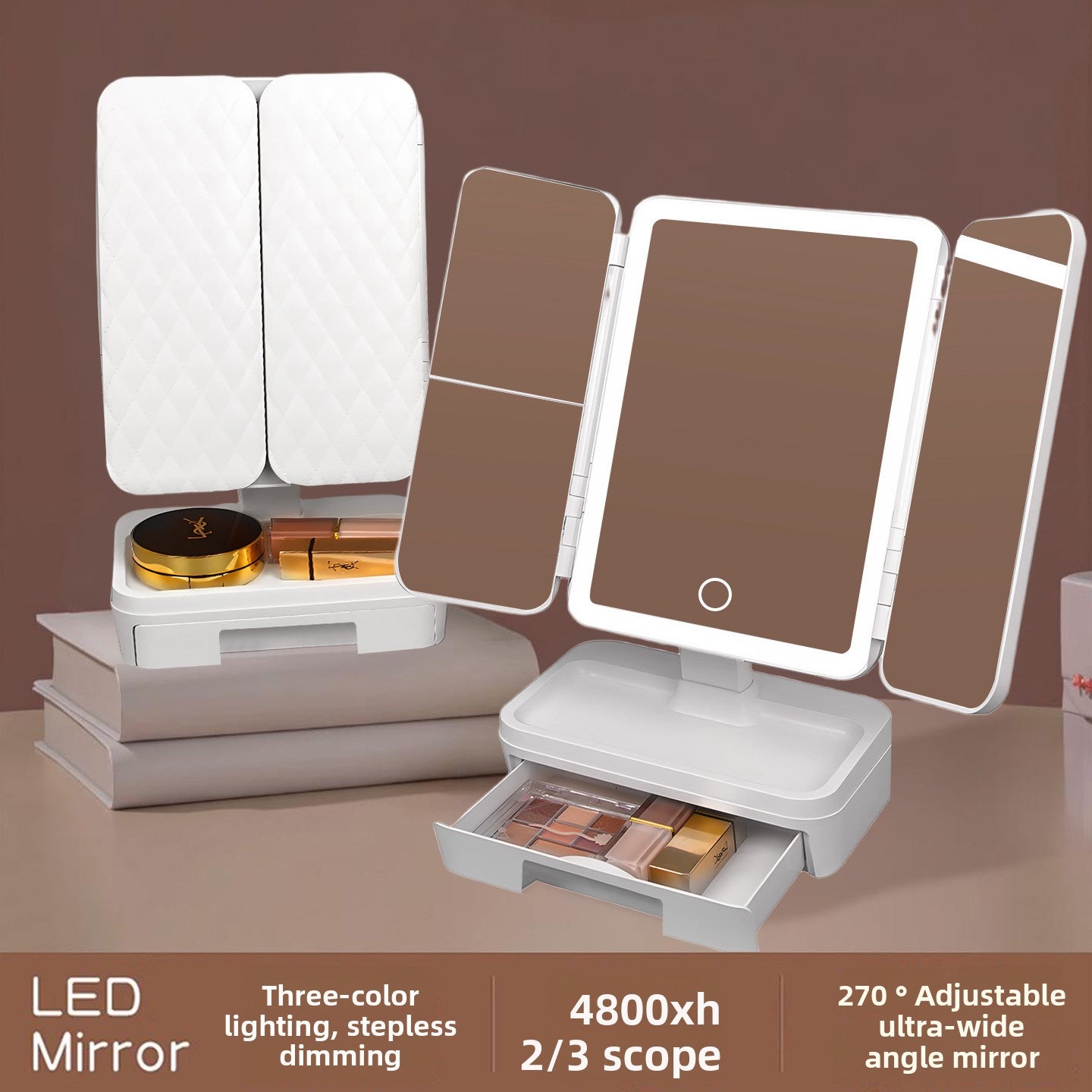 Miroir de bureau pour maquillage et beauté