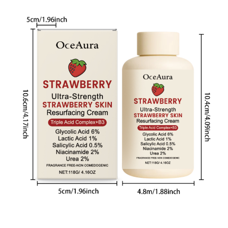 Crème hydratante pour la peau à la fraise