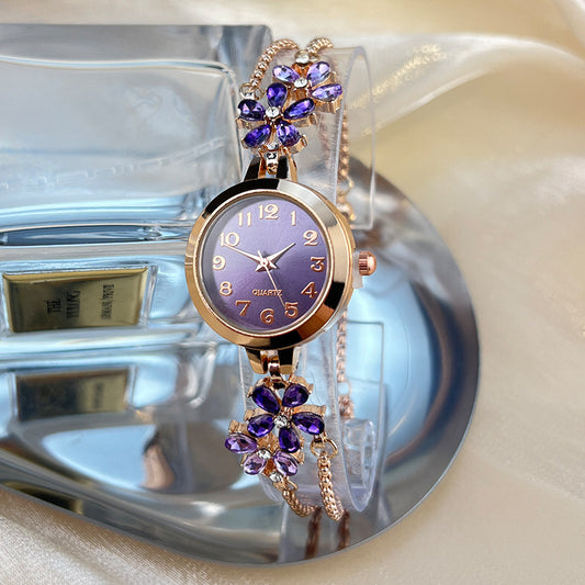 Montre Bracelet Extensible Fleur de Diamant