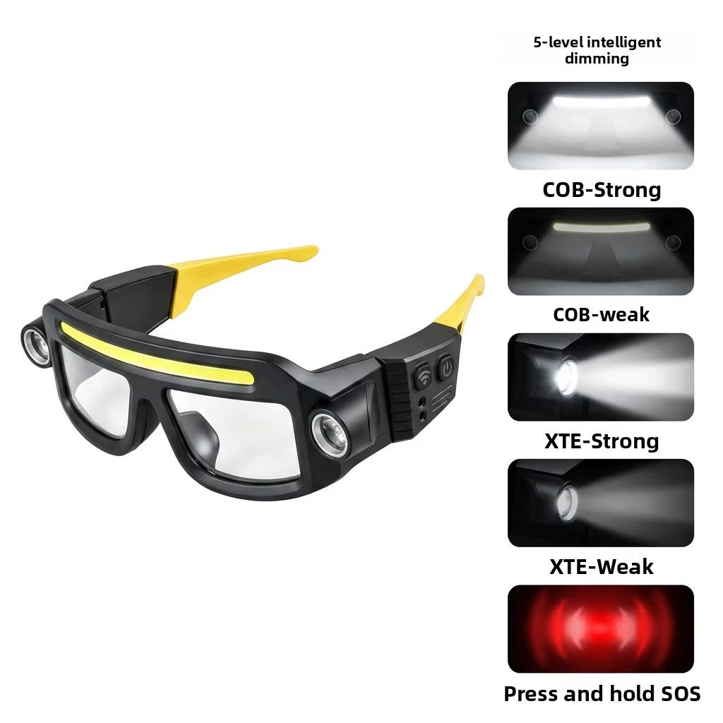 Lunettes frontales LED à capteur portable