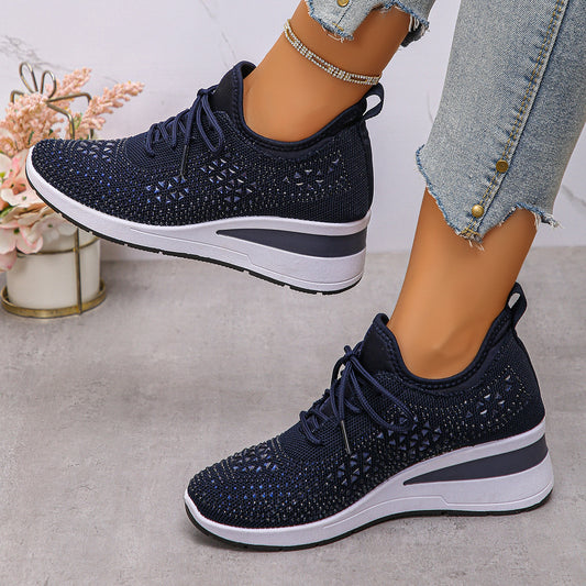 Chaussures décontractées à petit talon compensé pour femmes