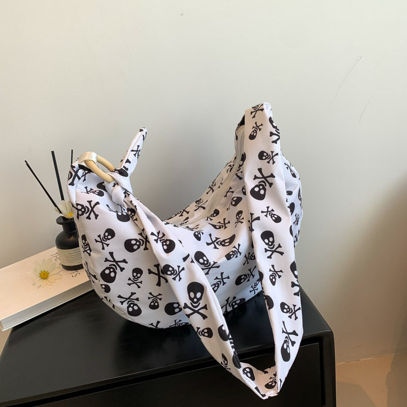 Sac cabas bandoulière en nylon imprimé