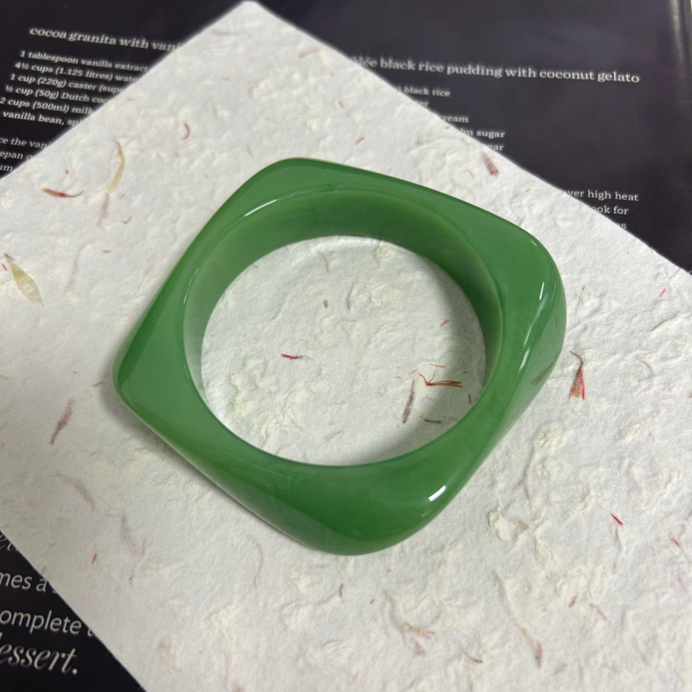 Bracelets en résine à motifs géométriques irréguliers et dégradés