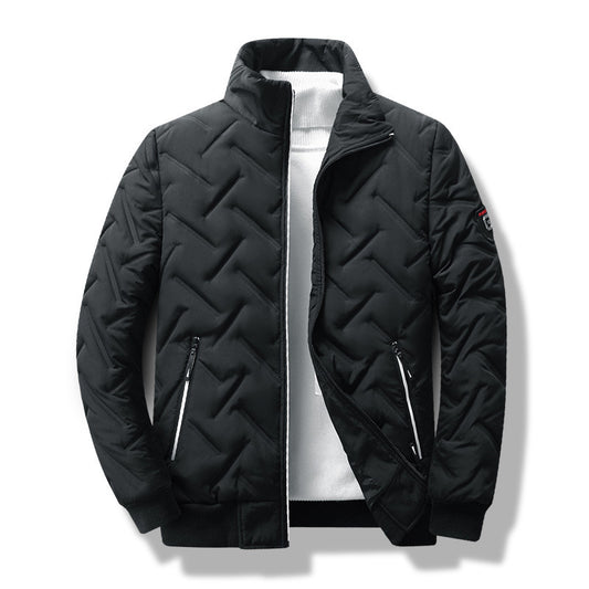 Veste légère en coton pour hommes avec col montant