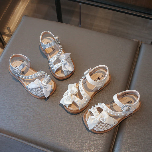 Sandales d'été pour filles avec nœud