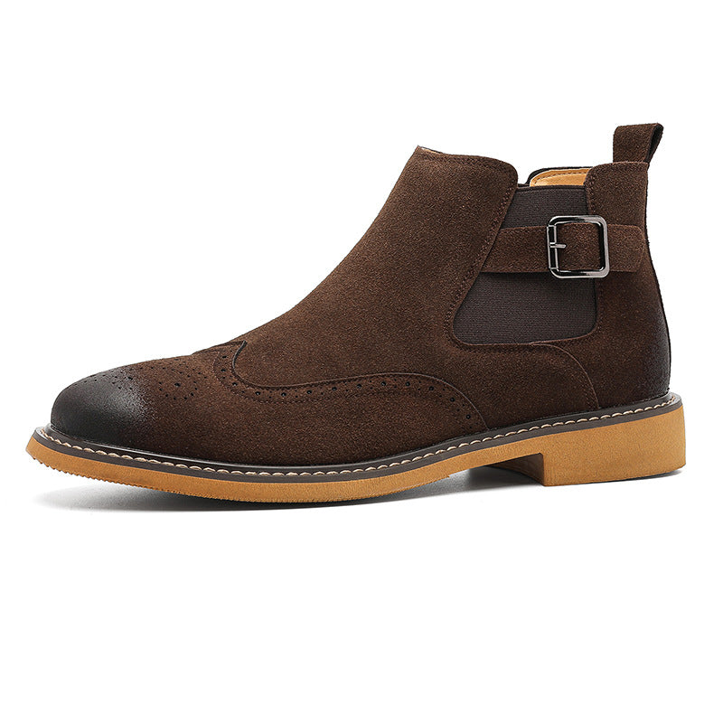 Bottines Chelsea Richelieu en cuir pour homme