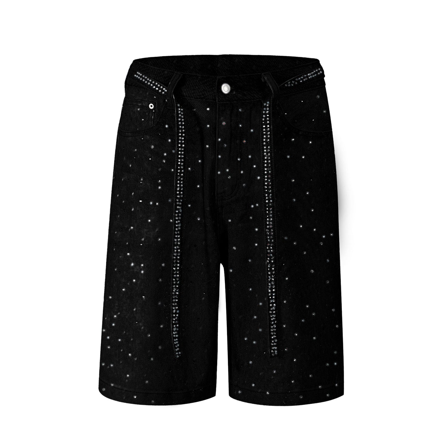 Pantalon en jean ample pour femmes avec strass