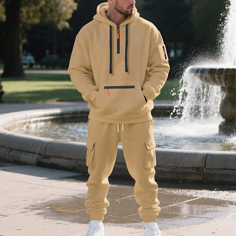 Ensemble de vêtements de sport décontracté ample doublé en polaire grande taille