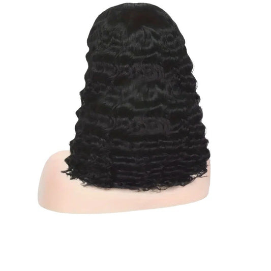 Perruque BOB en cheveux humains avec dentelle frontale, vague double tir�e, vague d'eau, perruque de commerce ext�rieur