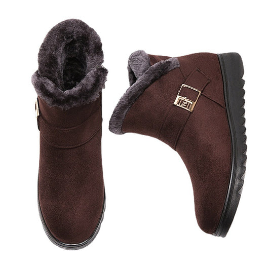 Chaussures :Bottes d'hiver pour femmes avec doublure en polaire