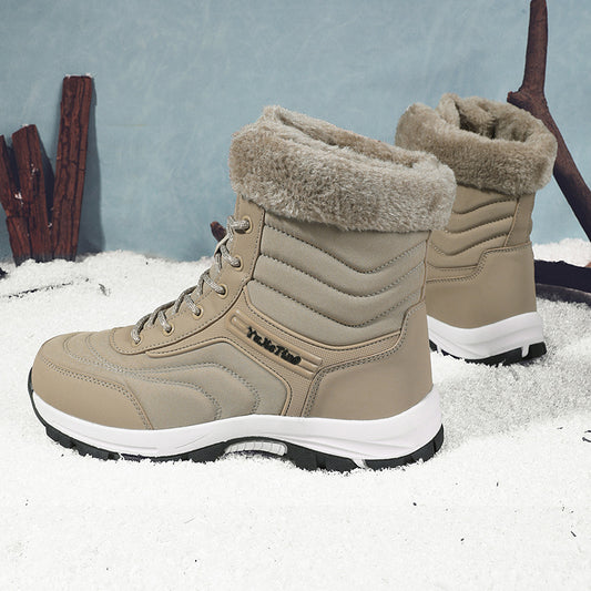 Bottes de neige isolées en tissu épais