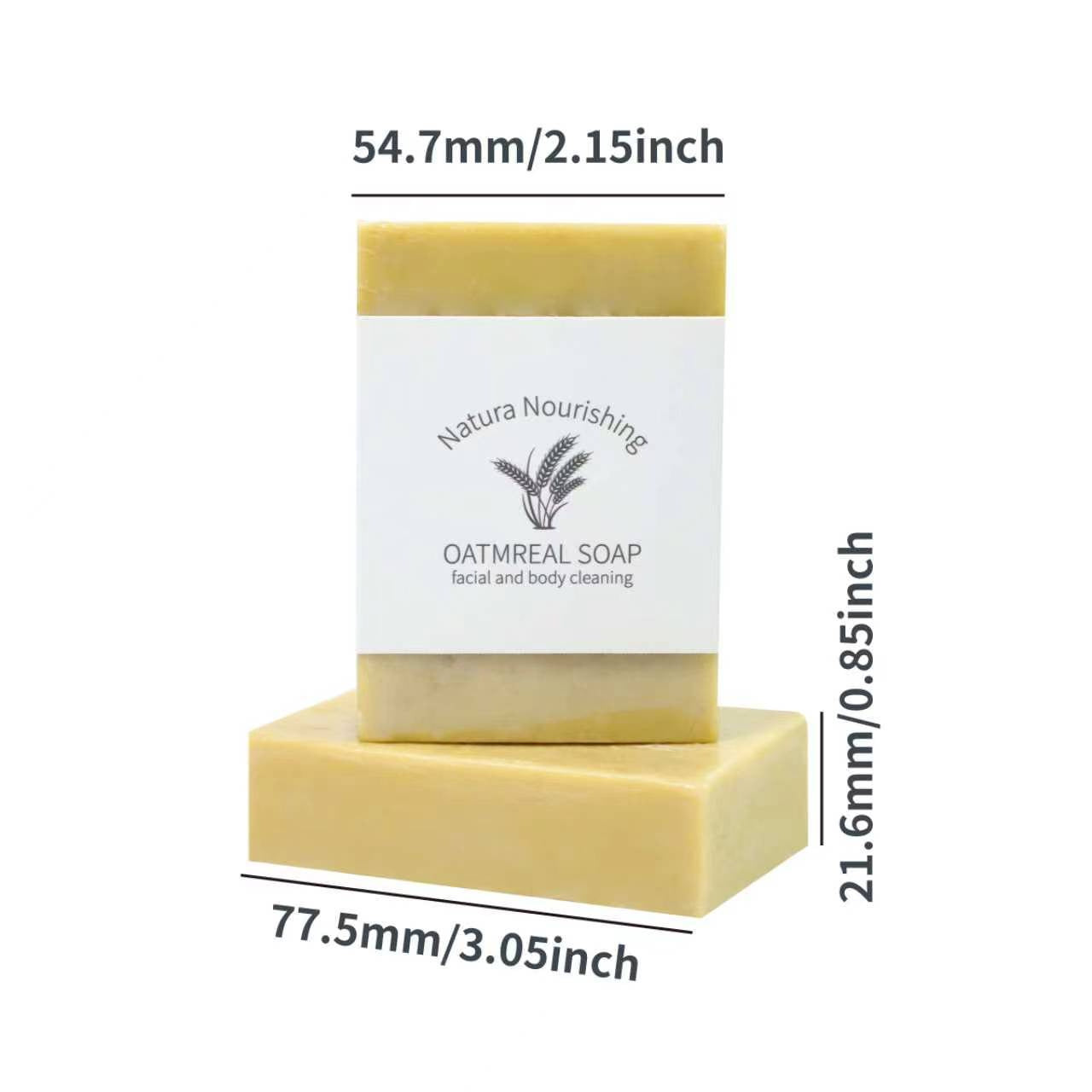 Savon fait main au riz, à l'huile de coco et à l'avoine