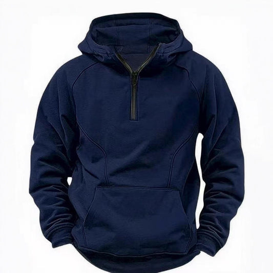 Veste rétro à capuche et fermeture éclair pour homme