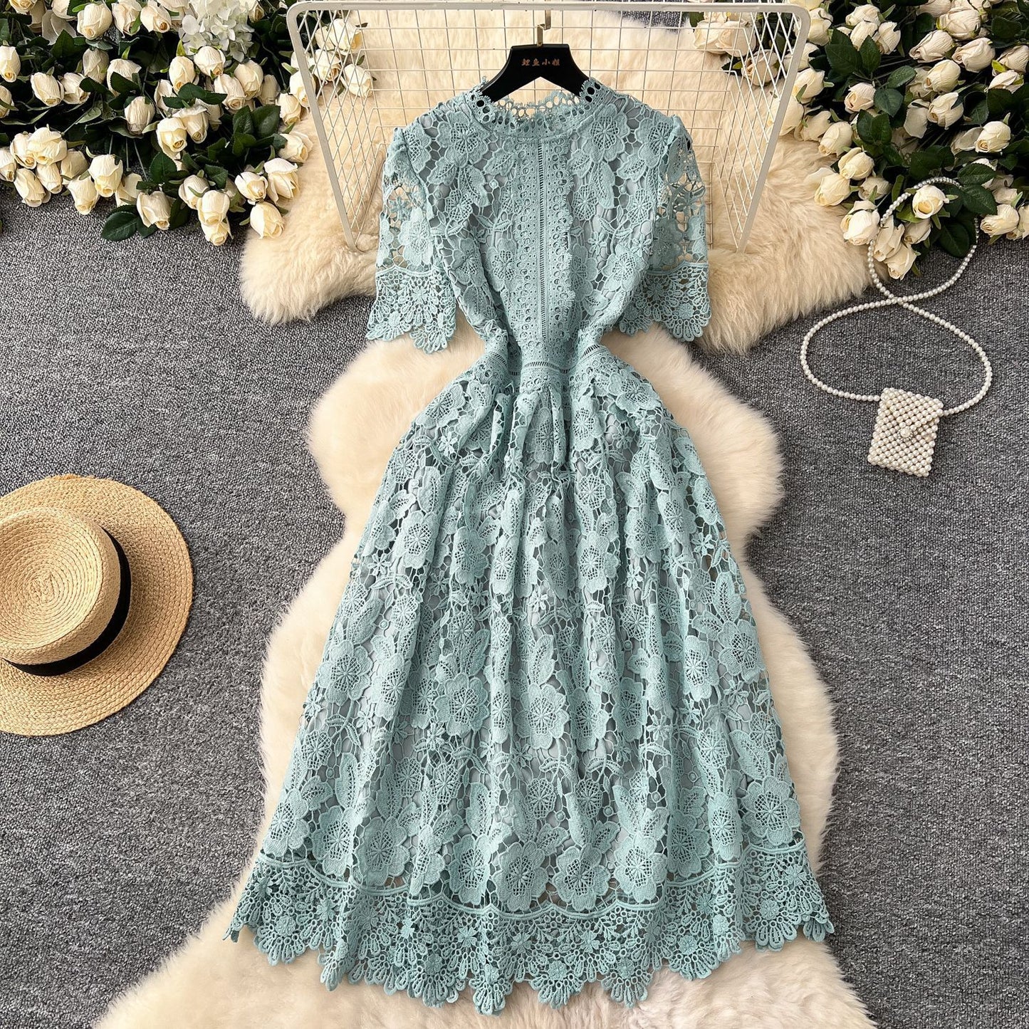 Robe à manches courtes