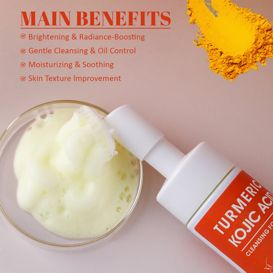 Nettoyant visage au curcuma et à l'acide kojique
