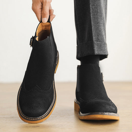 Bottines Chelsea Richelieu en cuir pour homme