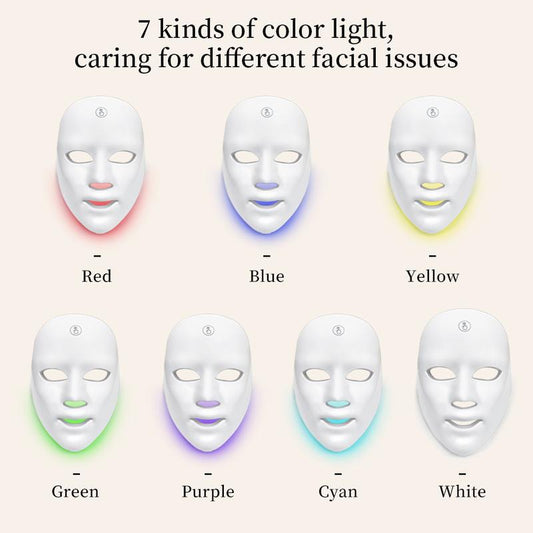 Masque facial de luminothérapie LED avec soin multi-longueurs d'onde